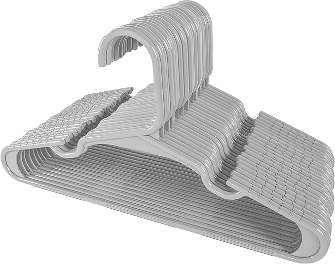 Utopia Home 40 Pack Kids Hangers - 11.5 Inch Plastic Baby Hangers for Closet - Childrens Hanger for Clothes & Infant Hanger for Closet - Ideal for Everyday Standard Use (Gray)