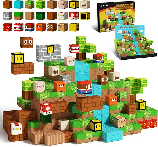 GobiDex Magnetic Blocks Kids Building Toys for Boys Girls 3+, Game-Based Build MagWonder with Magnet Construction Toys, Upgraded STEM Sensory Gift for Birthday Easter