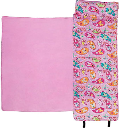 Wildkin Original Nap Mat with Reusable Pillow for Boys & Girls, Perfect for Elementary Daycare Sleepovers, Features Hook & Loop Fastener, Cotton Blend Materials Nap Mat for Kids