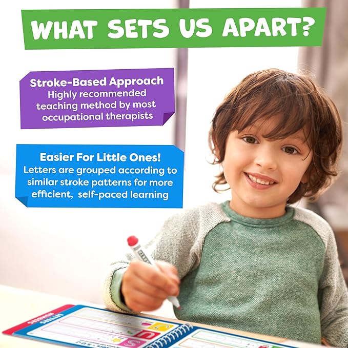 Preschool Learning Activities - Letter Tracing Books for Kids Ages 3-5 - Toddler Handwriting Practice - Learning Books for 4 Year Olds, Educational Learning Toys for 3 Year Old - 4 Year Old Boy Toys