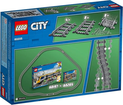 LEGO City Tracks 60205-20 Pieces Extension Accessory Set, Train Track and Railway Expansion, Compatible with LEGO City Sets, Building Toy for Kids, Great Gift for Train and LEGO City Enthusiasts