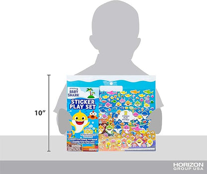 Horizon Group USA Baby Shark Sticker Play Set - 100 Reusable Puffy Stickers – Baby Shark Sticker Bundle for Kids Ages 3 and Up