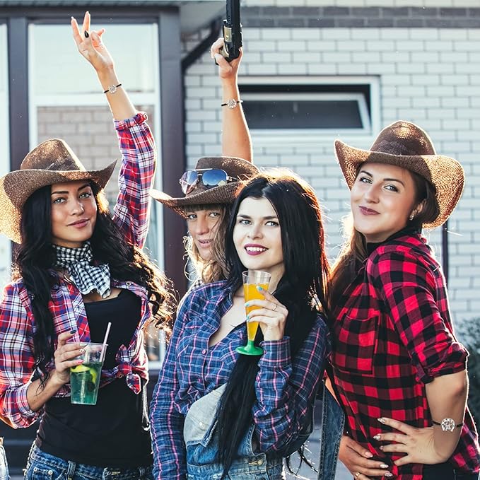 Junkin Horse Bracelets Horse Party Favors Black Braided Bit Charm Handmade String Bangle Kentucky Horse Jewelry Derby Party Supplies Equestrian Gifts for Teen Girls Boys (Cowboy Style, 12 Pieces)