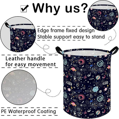 Moon Laundry hamper,Kids Laundry Basket,Baby Nursery Hamper,Waterproof foldable laundry basket for boys and girls,toy storage box,Kid Room Decor(Moon)