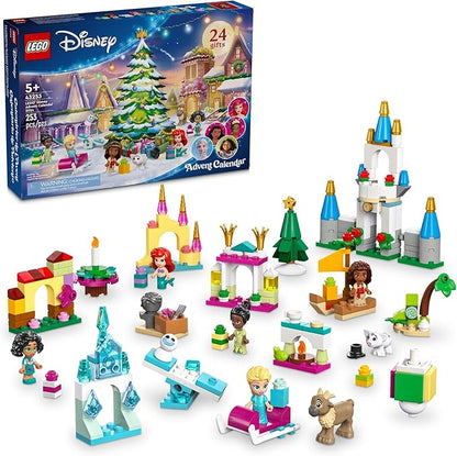 LEGO Disney Advent Calendar 2024 for Kids - Christmas Advent Calendar W/Mini Builds & 8 Minifigures, Ages 5+ - Disney Toys Gift Idea for Girls & Boys - 43253