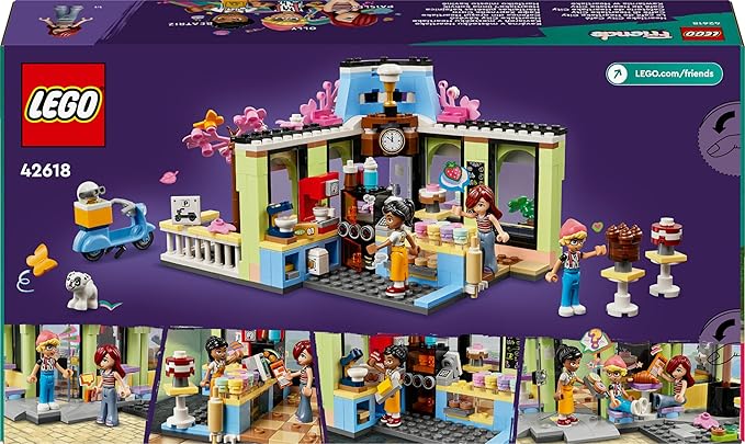 LEGO Friends Heartlake City Cafe Toy for Children - Building Pastry - Creative Hobby and Gift Idea for Girls and Boys from 6 Years - 3 Mini Dolls and a Dog 42618