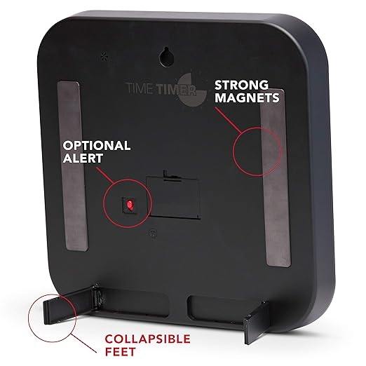 TIME TIMER 12 inch Visual Timer 60 Minute Kids Desk Countdown Clock with Dry Erase Activity Card, Also Magnetic for Classroom, Homeschooling Study Tool, Task Reminder, Home and Kitchen Timer