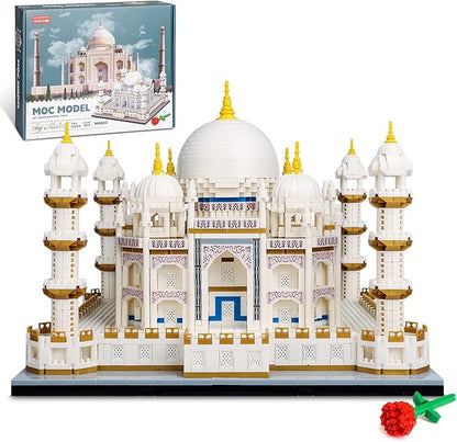QLT Micro Mini Blocks Taj Mahal Architecture Building Toy Display Famous Architecture Model Kit for Adults and Kids Christmas Birthday Gift (4036 Pieces)