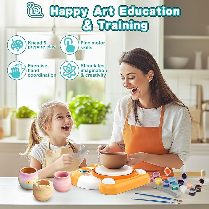 Pottery Wheel for Kids, Birthday Christmas Gifts Toys for Boy Girls Age 6 7 8 9 10 11 12