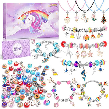 ZOOI Bracelet Making Kit for Girls, Girls Toys Age 6-8, Arts and Crafts for Kids Girls Ages 8-12, Gifts for 10 Year Old Girl, Jewelry Making Kit, Gifts for Teen Girls, Gifts for Girls Age 8-10