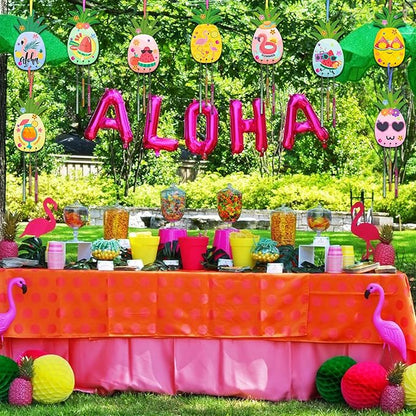 Fennoral 9 Pack Pineapple Wind Chime Kit for Kids Make Your Own Pineapple Wind Chime Wooden Arts and Crafts for Girls Boys DIY Coloring Pineapple for Hawaii Summer Art Activity Birthday Party