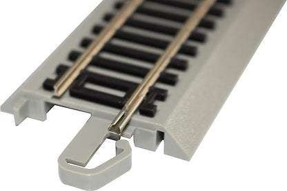 Bachmann Trains - Snap-Fit E-Z TRACK 22” RADIUS CURVED TRACK (4/card) - NICKEL SILVER Rail With Gray Roadbed - HO Scale
