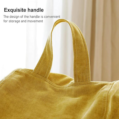 Child Bean Bag Cover(No Filler), Polyester White Bean Bag Cover Stuffable Bean Bag Memory Foam Soft Premium Corduroy Stuffable Bean Bag Plush Toy For Kids,35"*30"*30"