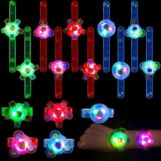 Chivao 36 Packs LED Light up Bracelets Party Favors for Boys Goodie Bag Stuffers Glow in The Dark Boys' Flashing Neon Light up Party Supplies Piñata Prizes Return Gifts for Birthday Boys and Girls