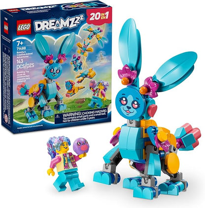 LEGO DREAMZzz Bunchu's Creative Animal Adventures - Fantasy Bunny Toy for Kids, Boys and Girls, Ages 7+ - 20 Building Options - Building Set with Izzie Minifigure - Gift Idea for Birthdays - 71488