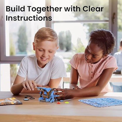 Sillbird Solar Building Robot Kit STEM Gift for Boys Aged 8-13, DIY Science Educational Toys for Kids Teens Birthday, 12-in-1 Solar or Battery Powered Robotic Set with 196 Pieces