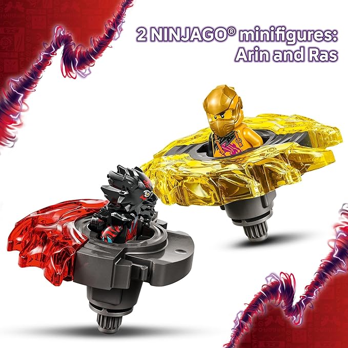 LEGO NINJAGO Dragon Spinjitzu Battle Pack - Spinning Blade Building Toy for Kids, Boys and Girls, Ages 6+ - with 2 Minifigures - Gift Idea for Birthdays - 71826