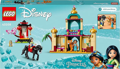 LEGO® Disney Jasmine and Mulan’s Adventure 43208 Building Kit; A Fun Princess Construction Toy for Kids Aged 5+