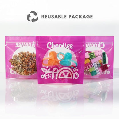 ChooMee SoftSip Food Pouch Top | Baby Led Weaning | No Spill Flow Control Valve, Protects Childs Mouth, 100% Silicone, BPA Free | Orange Aqua, 4 CT