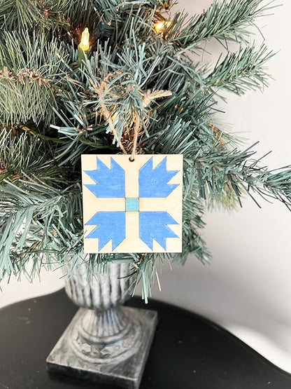 Maple Leaf Unfinished Barn Quilt Wooden Sign Painting Kit, Country Wall ARt Canvas Quilts Blocks to Paint (9 inches, Bear Paw) AVTRBoutique