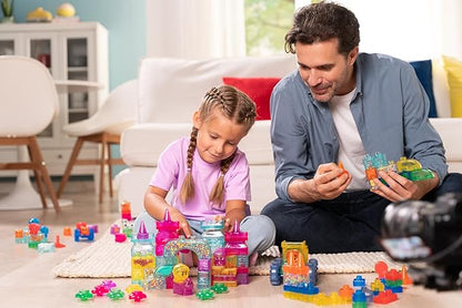 Jelly Blox Classic Castle Set | Includes 45 Pieces | Toddler & Preschool Building Blocks Kids Can Squeeze, Stretch, Squish | MESH ACCREDITED | Safety Tested & Ouch-Free | Sensory Play Toy for Ages 2+