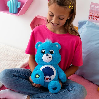 Care Bears 14” Grumpy Bear - Blue Plushie for Ages 4+ – Perfect Stuffed Animal Holiday, Birthday Gift, Super Soft and Cuddly – Good For Girls and Boys, Employees, Collectors
