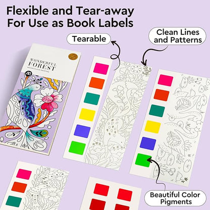 Watercolor Coloring Books for Kids Ages 5-6,8-12,Travel Pocket Water Color Paint Set for Toddlers Party Birthday Thank You Exchange Gift Art and Craft Easter Basket Stuffers for Toddlers