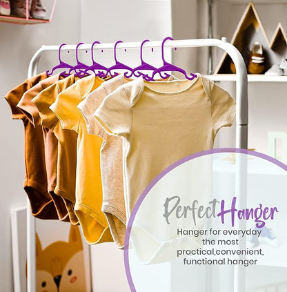 Utopia Home 40 Pack Kids Hangers - 11.5 Inch Plastic Baby Hangers for Closet - Childrens Hanger for Clothes & Infant Hanger for Closet - Ideal for Everyday Standard Use (Purple)