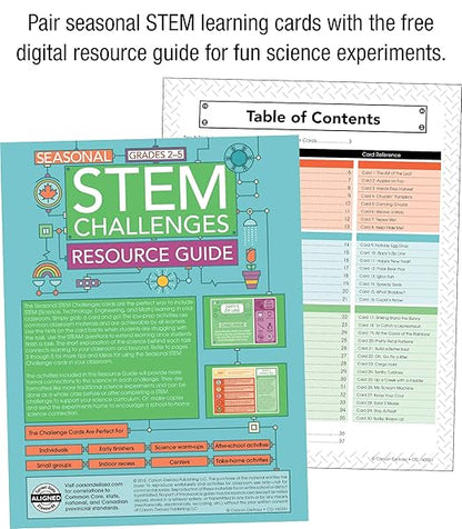 Carson Dellosa Seasonal STEM Challenges STEM Kits, 30 STEM Building Activities and Educational Games, Grades 2-5 STEM Learning Toys, STEM Kids Ages 7-11