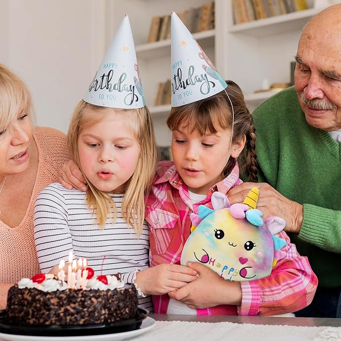 Birhtday Gift Unicorn Plush Toy - Adorable Birthday Unicorn Stuffed with Card, Perfect Birthdays Stuffed Animal, 9 Inch