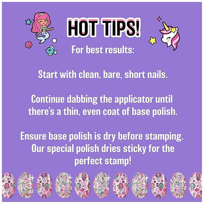 Cool Maker, GO GLAM Nail Kit Refill with Unicorn & Mermaid Designs, Style 80 Nails, Arts and Crafts Kids Toys for Girls Ages 7 and up