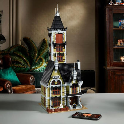 LEGO Icons Haunted House Building Set, Creative Craft for Adults and Family, Haunted House DIY Project to Build Together, Includes 10 Minifigures, 10273