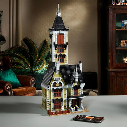 LEGO Icons Haunted House Building Set, Creative Craft for Adults and Family, Haunted House DIY Project to Build Together, Includes 10 Minifigures, 10273
