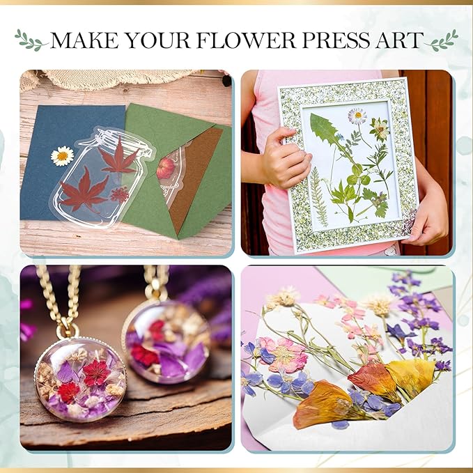 Aboofx Flower Press Kit, Craft Kits 15.7" x 11.8" 6 Layers Wooden Flower Pressing Kit for Crafts Pressed Flowers and Plant for DIY Art, Preservation for Bookmark Frame Wedding Drying Kits