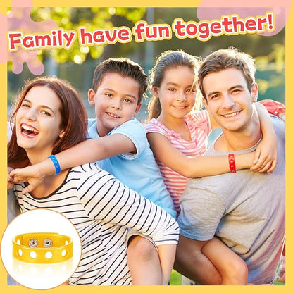 Aoriher 60 Pcs Silicone Charm Bracelet 7 Inch Charm Bracelet Christmas Stocking Stuffers for Kids Adjustable Silicone Wristbands Bulk for Party Supplies Gift