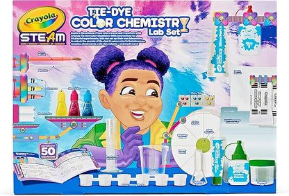 Crayola Tie Dye Color Chemistry Set for Kids, STEAM/STEM Activities, Educational Toy, Ages 7, 8, 9, 10