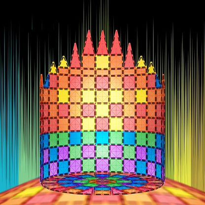 Magnetic Tiles Toddler Building Blocks Toys, Magnet Montessori Kids Toys for 3+ Year Old Boys and Girls, Preschool Learning Sensory STEM Education Toys Games, Birthday Gifts Idea for Kids Toddlers.