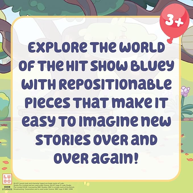 Colorforms Bluey Set - Repositionable Pieces Stick Like Magic - Scenes and Pieces from The Show Bluey for Storytelling Imaginative Play - Ages 3+