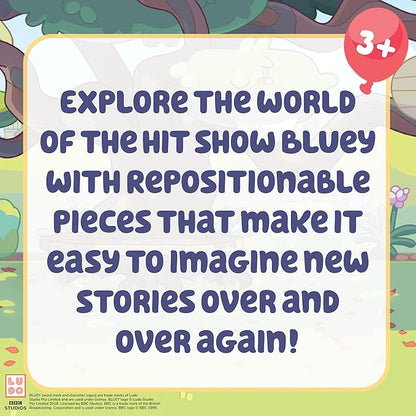 Colorforms Bluey Set - Repositionable Pieces Stick Like Magic - Scenes and Pieces from The Show Bluey for Storytelling Imaginative Play - Ages 3+