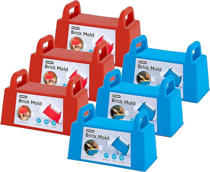 Superio Snow Brick Maker Igloo Fort Block Form Outdoor Winter Snow Toys Sand Castle Building Kit for Adults and Kids Sandbox, Beach, Sand Toys (Red/Blue)