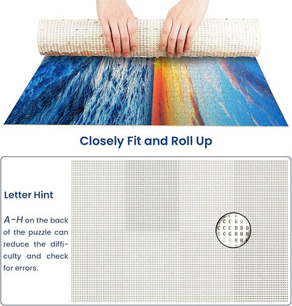 1000 Pieces Wooden Jigsaw Puzzle for Adults, Family or Elderly, Hawaiian Sunset Beach Puzzles, Art Home Decor DIY Funny Parent-Child Educational Game Toy Sunset Puzzle Gift for Mom, Wife, Friend