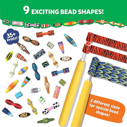 Skillmatics Craft Activity - Roll-Up Beads Jungle Party DIY Kit, 500+ Charms & Beads, Create 40+ Necklaces, Earrings and Bracelets, Gifts for Tweens and Girls, Ages 6, 7, 8, 9, 10, 11, 12, 13