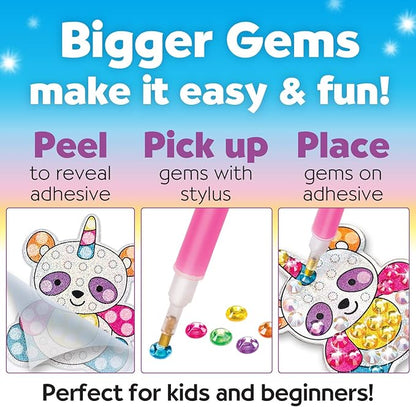 Creativity for Kids Big Gem Diamond Painting Kits: Magical Stickers and Suncatcher DIY Kit - Diamond Art for Kids, Unicorn Gifts for Girls Ages 6-8+
