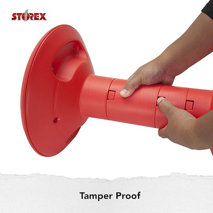Storex Wiggle Stool – Active Flexible Seating for Classroom and Home Study, Adjustable 12-18 Inch Height, Red (00302U01C)
