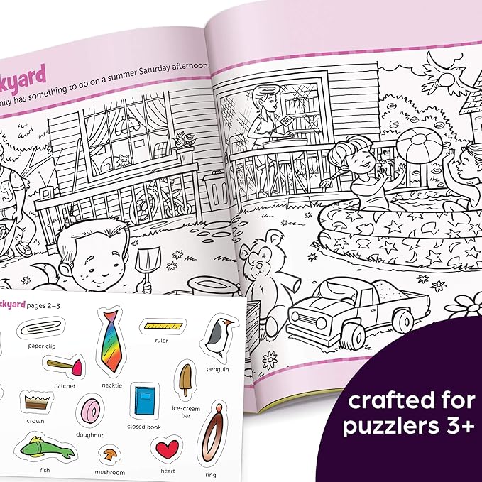 Highlights Hidden Pictures Fun Books for Kids Ages 3-6, 4-Pack, 64 Pages of Seek and Find Activities, Double as Coloring Books, 480+ Stickers, Volume 1