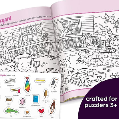 Highlights Hidden Pictures Fun Books for Kids Ages 3-6, 4-Pack, 64 Pages of Seek and Find Activities, Double as Coloring Books, 480+ Stickers, Volume 1