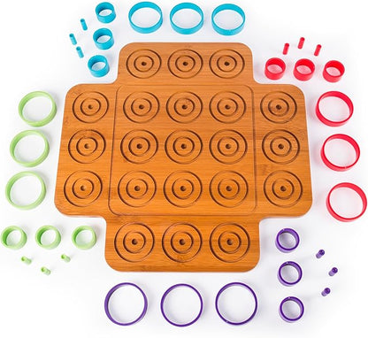 Spin Master Games, Otrio Wood Strategy Game, Fun Family Board Game, STEM Game, Interactive Puzzle Game, Family Game Night Game for Ages 8+