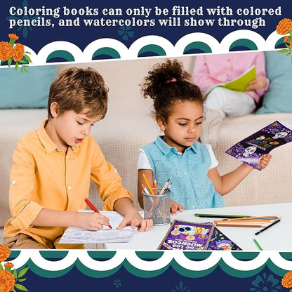 Coloring Book for Adult Coloring Book Bulk, DIY Art Coloring Book for Adult Drawing Book with Flower Words for Party Favors Goodie Bag Filler(72 Pcs,Day of the Dead)