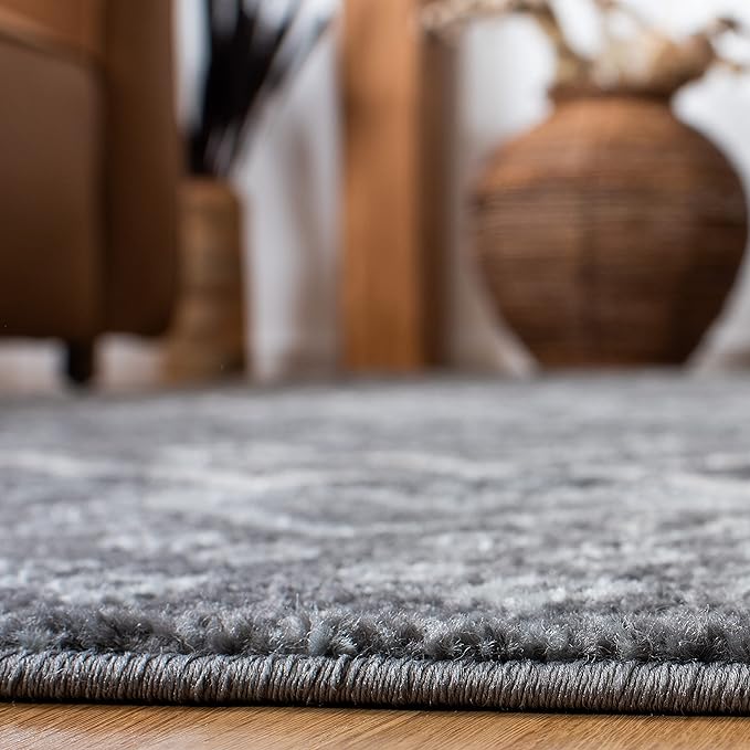 SAFAVIEH Amsterdam Collection Runner Rug - 2'3" x 10', Dark Grey & Light Grey, Moroccan Boho Design, Non-Shedding & Easy Care, Ideal for High Traffic Areas in Living Room, Bedroom (AMS108J)