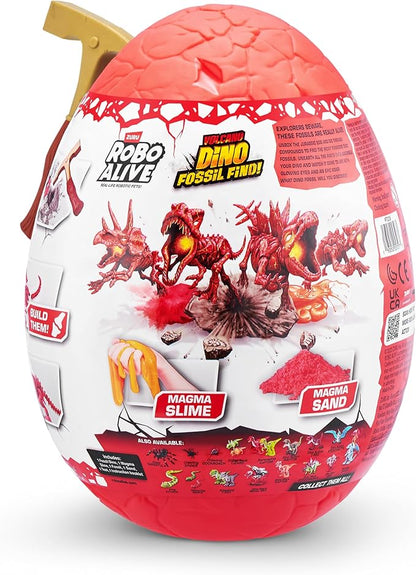 Robo Alive Volcano Dino Fossil Find Triceratops by ZURU Boys Age 5+ Dig and Discover, STEM -Excavate Prehistoric Fossils, Educational Toys, Great Science Kit Gift (Triceratops)